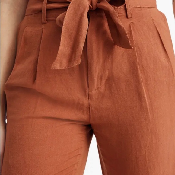 Linen paper bag pants - Picture 4 of 6